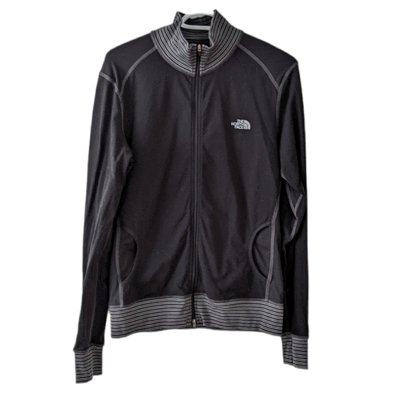 The north face track zip up jacket black size Large T8 - Picture 1 of 8